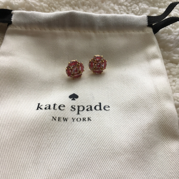 Kate Spade Light Pink Crystal Stud Earrings